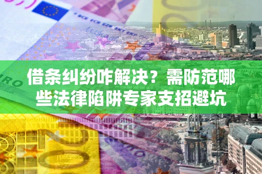 武汉借条纠纷咋解决？需防范哪些法律陷阱专家支招避坑