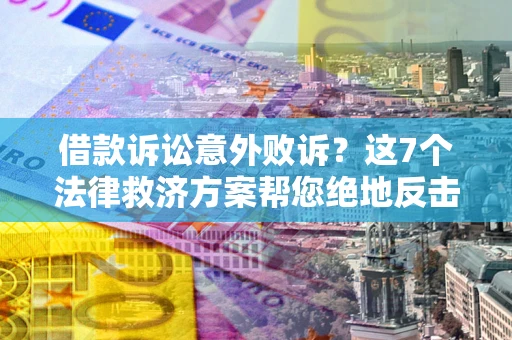 武汉借款诉讼意外败诉？这7个法律救济方案帮您绝地反击！