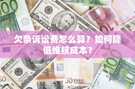武汉欠条诉讼费怎么算？如何降低维权成本？