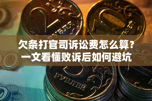 武汉欠条打官司诉讼费怎么算？一文看懂败诉后如何避坑